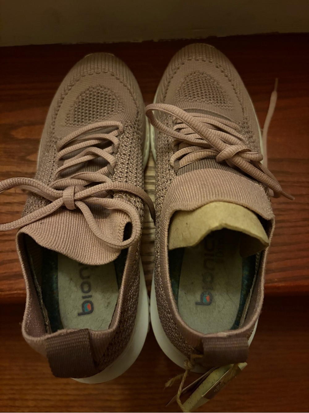 Bionica Dusty Pink Knit Slip-On Sneakers
